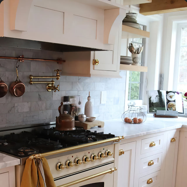 stainless steel mechanical apple baking cooking kitchen timer in the kitchen