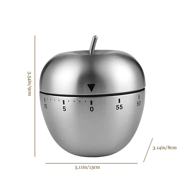 stainless steel mechanical apple baking cooking kitchen timer size chart