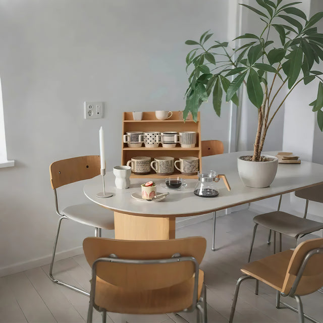 storage rack in dining room