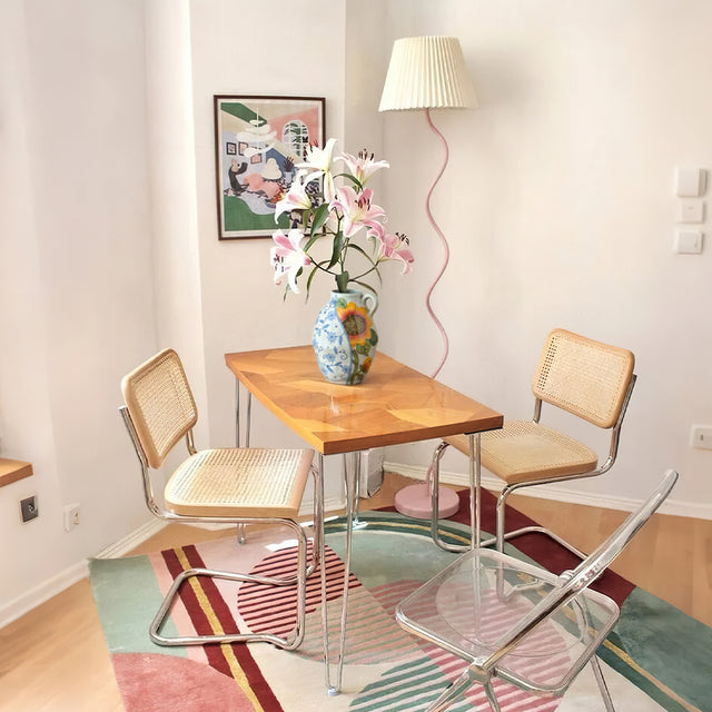 sunflower themed ceramic vase on the coffee table