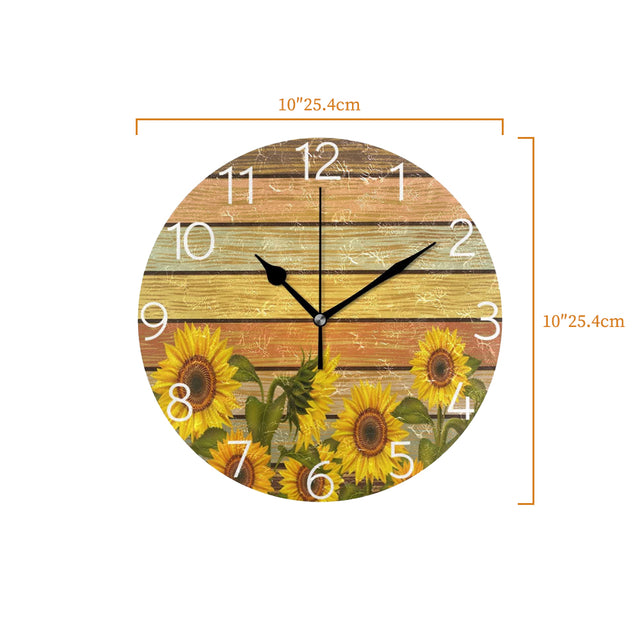 sunflower wall clock size chart