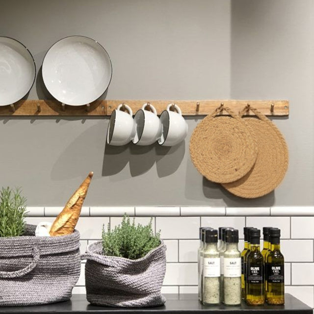 table mat hanging on the hook