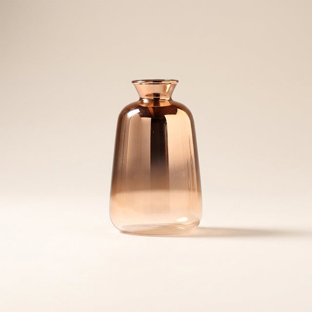 tall rose gold gradient glass vase