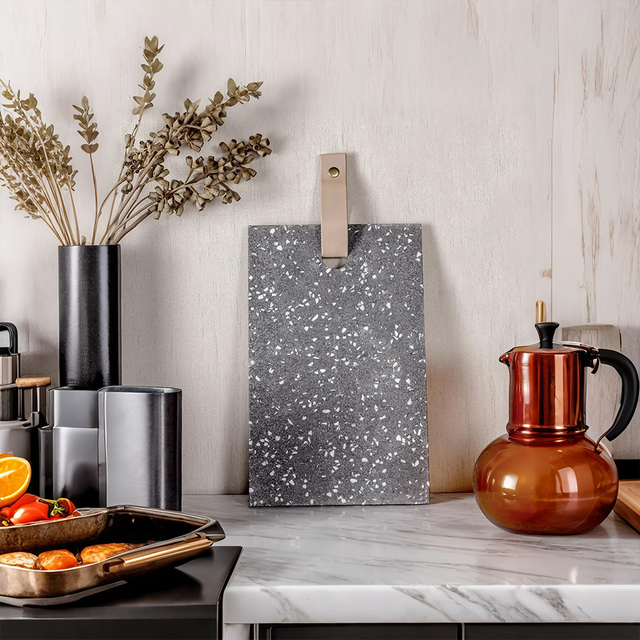 terrazzo cutting board for kitchen home decoration on the table