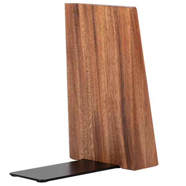 thickened wooden bookends set of 2 details