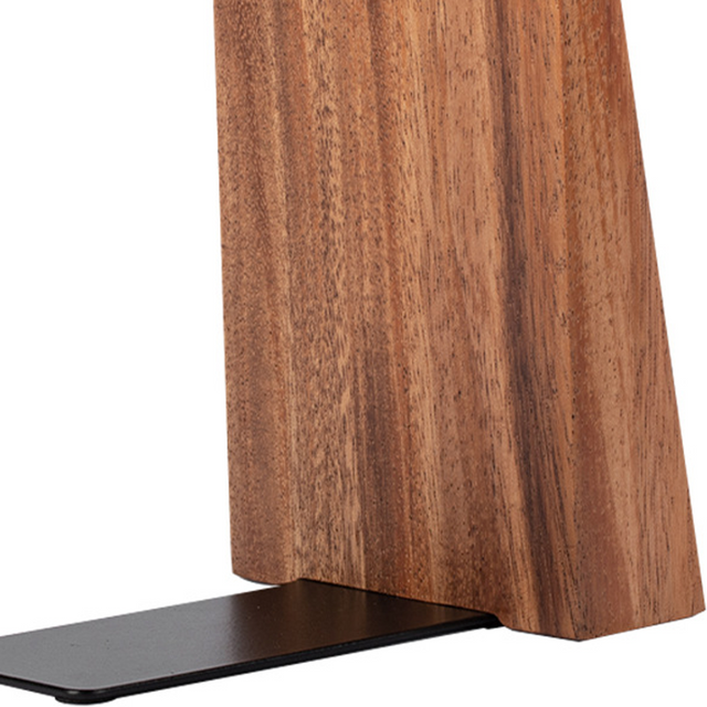 thickened wooden bookends set of 2 details