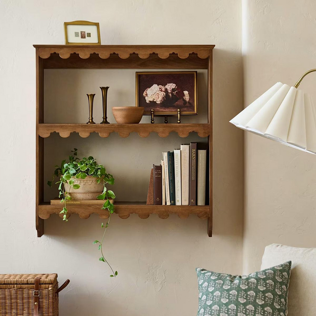 thickened wooden bookends set of 2 on the wall shelf