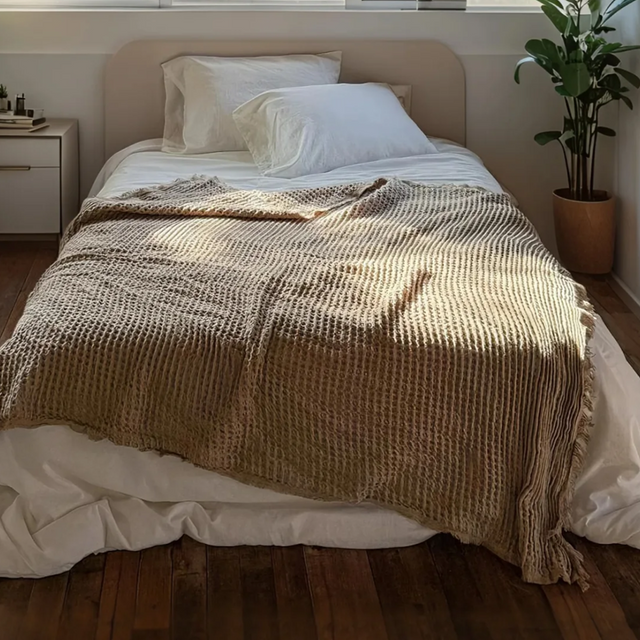 throw blanket off brown