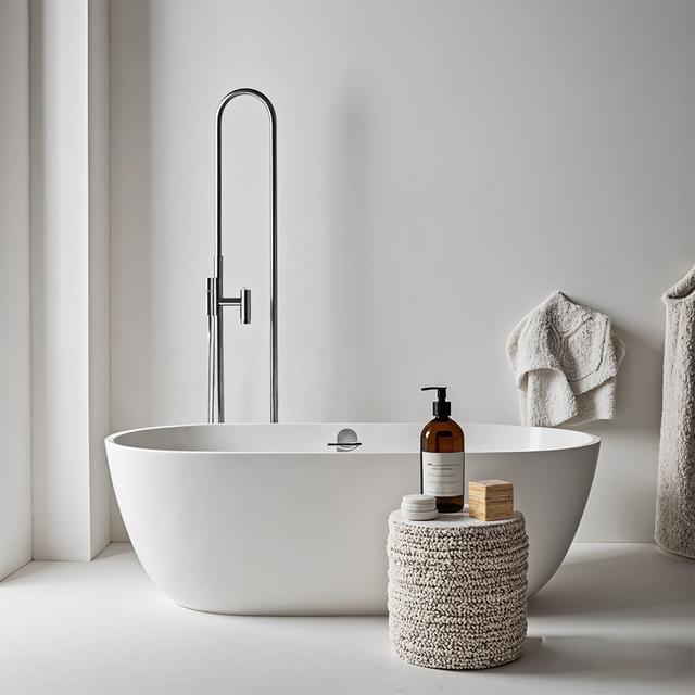 travertine decorative stone in the bathroom