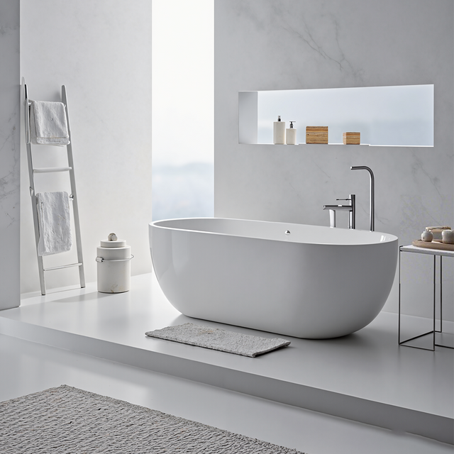 travertine decorative stone in the bathroom