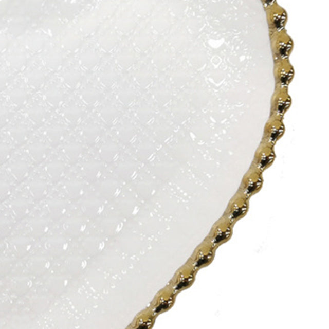 tray with beaded edge details
