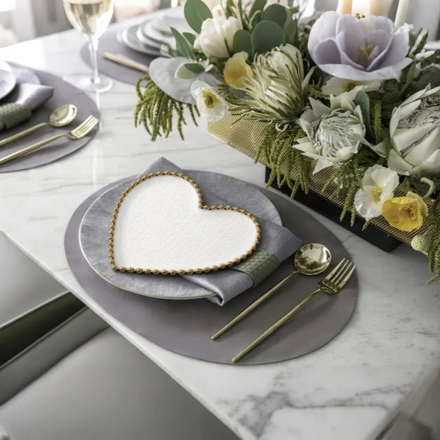tray with beaded edge on the table
