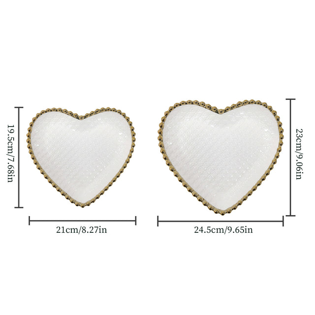 tray with beaded edge size chart