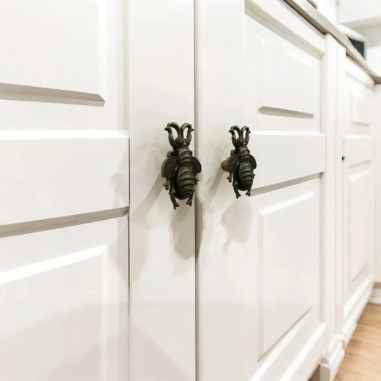 two handles on white