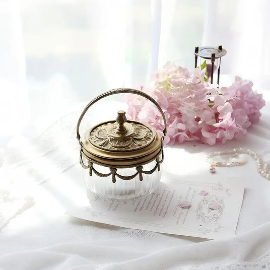 vanity jar on the table