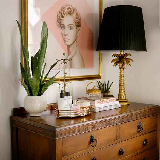 vanity jar on the table