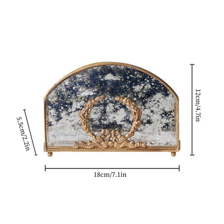 vintage brass carved glass napkin holder size chart