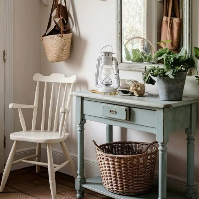 vintage brass golden shoe horn details on the table