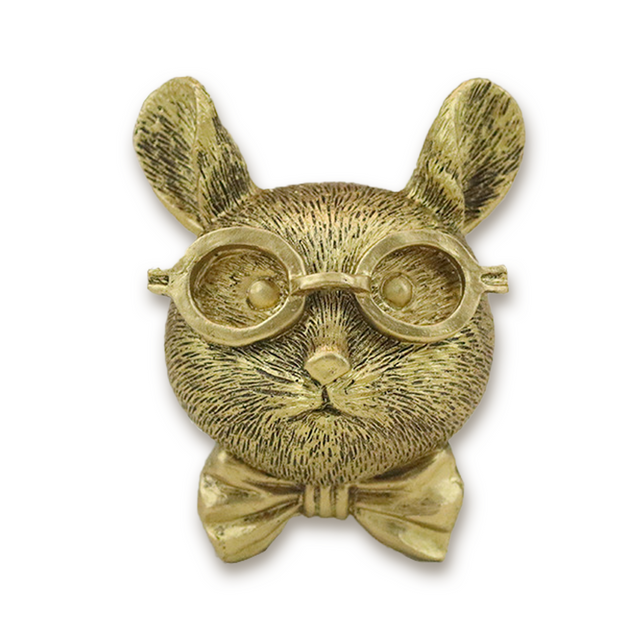 vintage bronze resin animal wall decor mouse head details