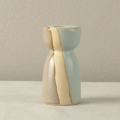 vintage ceramic bicolor decorative candle holders