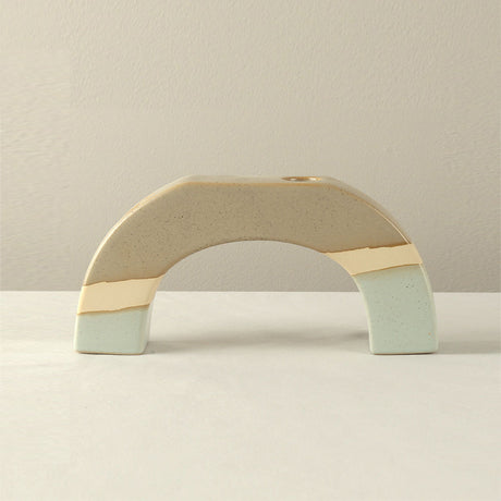 vintage ceramic bicolor decorative candle holders