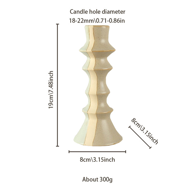 vintage ceramic bicolor decorative candle holders size chart