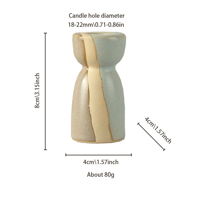 vintage ceramic bicolor decorative candle holders size chart