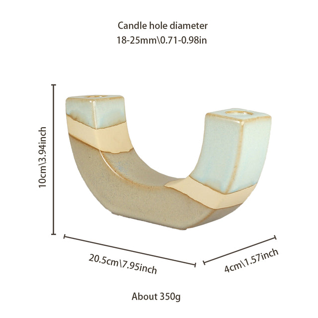 vintage ceramic bicolor decorative candle holders size chart