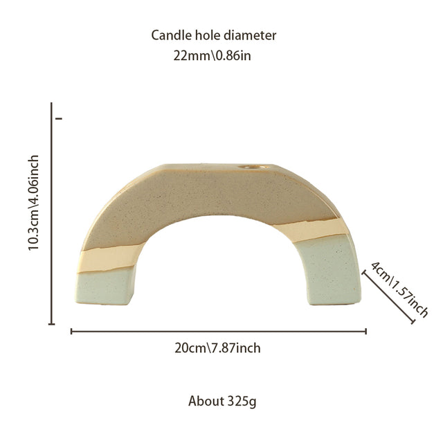 vintage ceramic bicolor decorative candle holders size chart