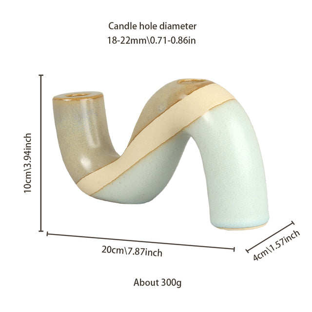 vintage ceramic bicolor decorative candle holders size chart