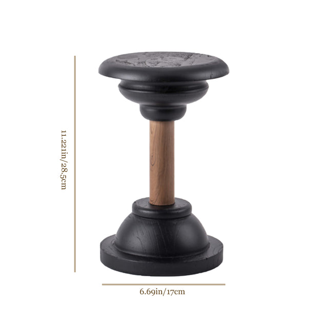 vintage dual tone wooden texture hat display stand size chart