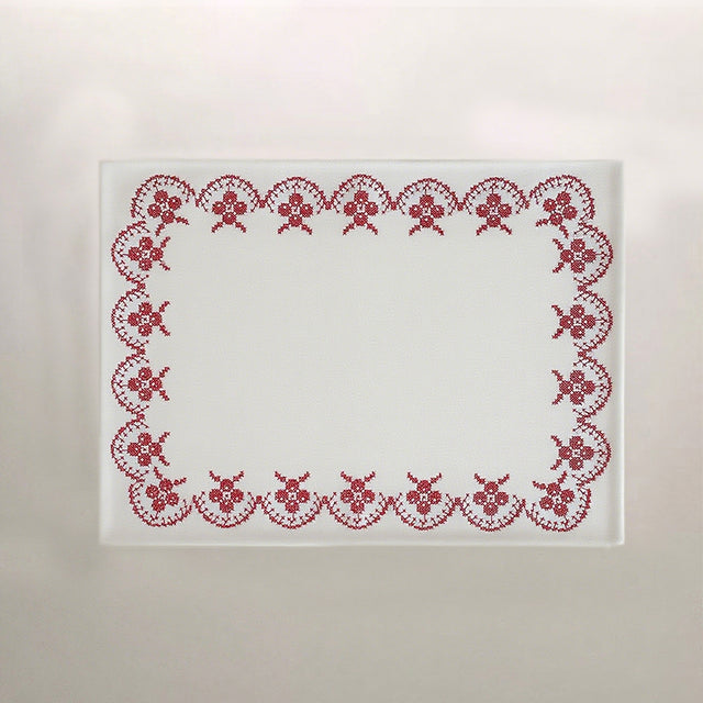 vintage floral embroidered cotton table linens placemats 08124