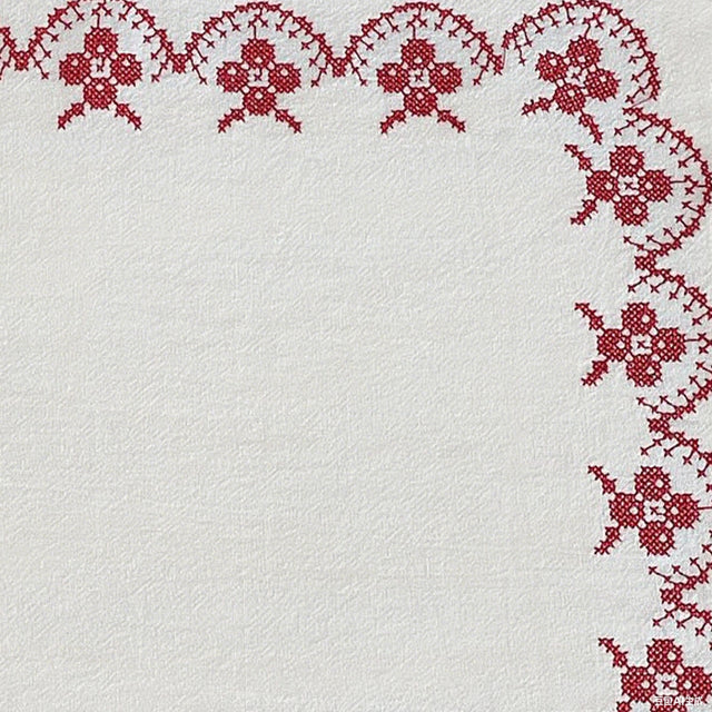 vintage floral embroidered cotton table linens placemats details