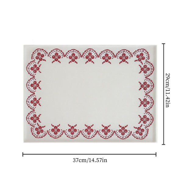 vintage floral embroidered cotton table linens placemats size chart