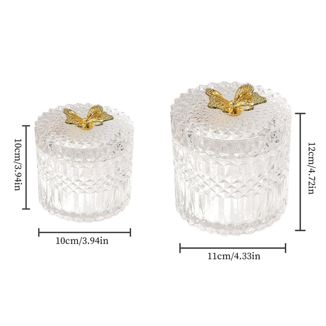 vintage glass food storage jar with lid size chart