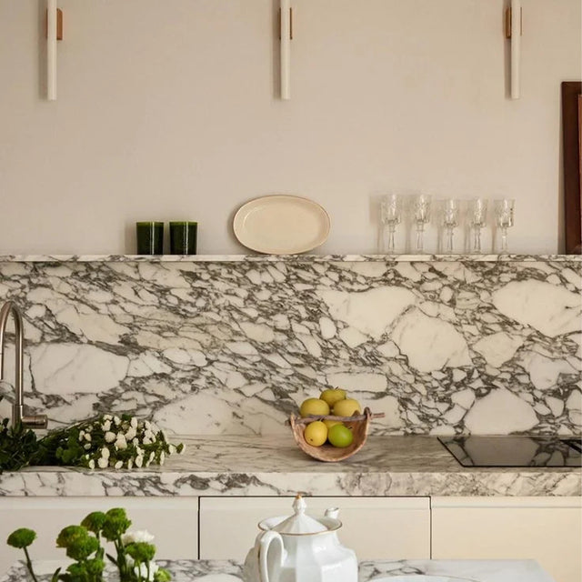 vintage handmade wood serving tray in the kitchen