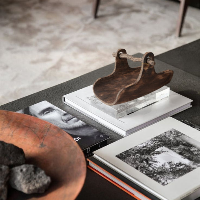 vintage handmade wood serving tray on the table