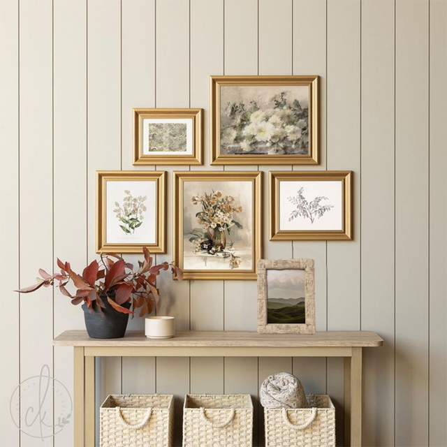 vintage handwoven jute rope photo frame in the living room