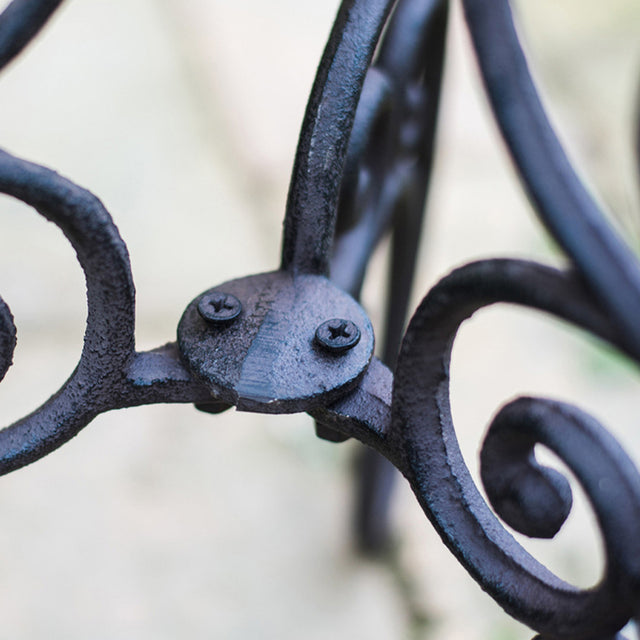 vintage metal plant stand close up