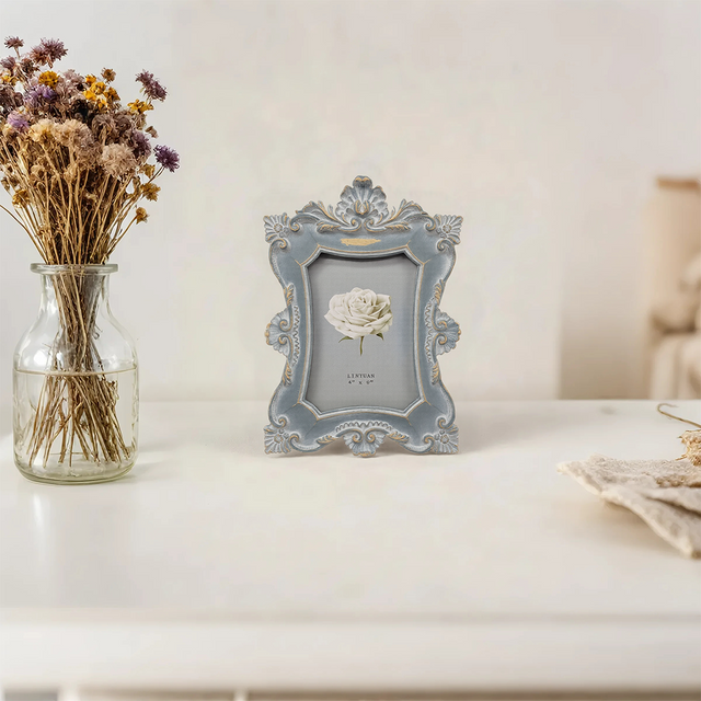 vintage resin blue wall hanging picture frame