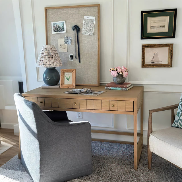 vintage solid wood decorative picture frame on the desk