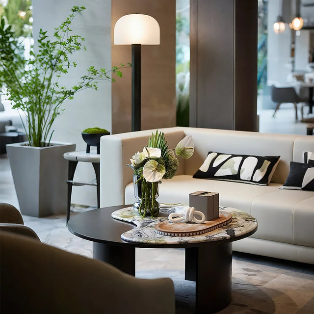 vintage wooden oval decorative storage tray in the living room