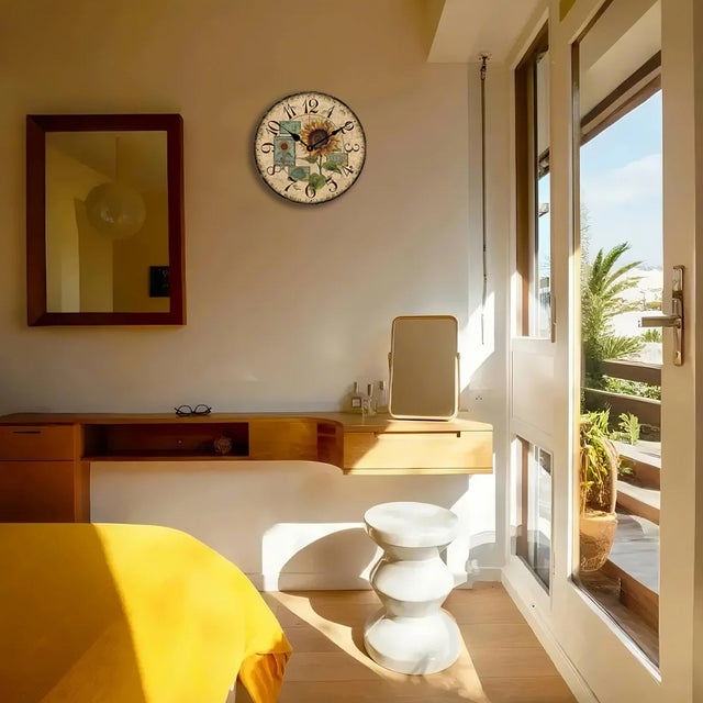 wall clock hanging on the wall