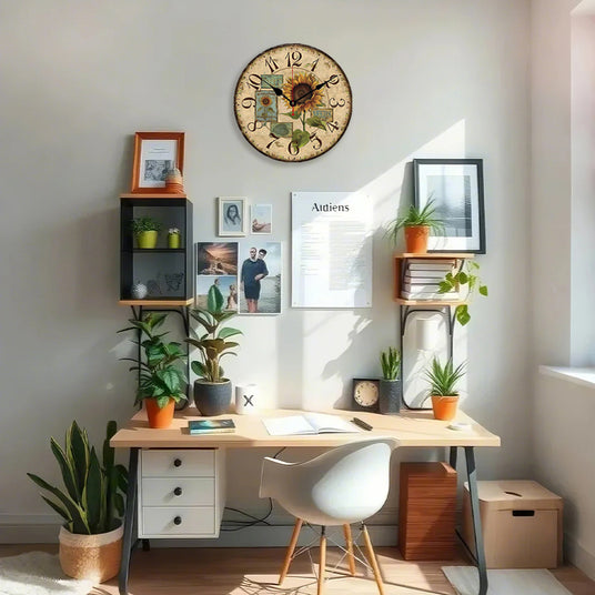 wall clock in the bedroom