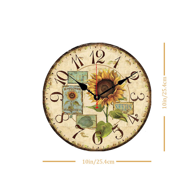 wall clock size chart