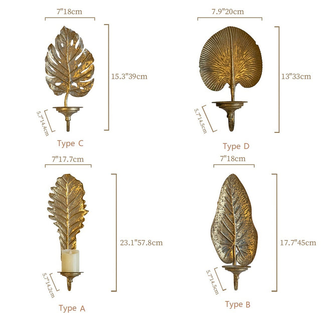 wall sconce candle holder size chart