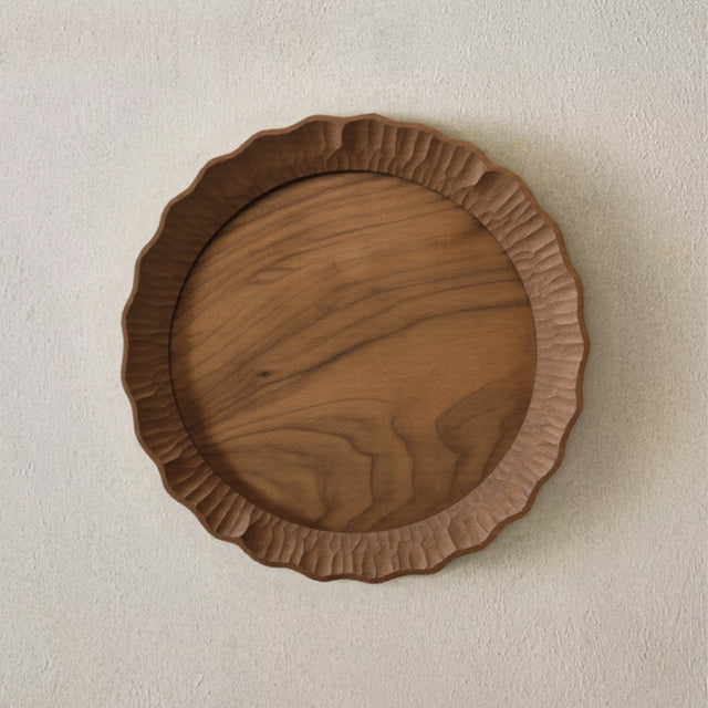 walnut wood serving plate