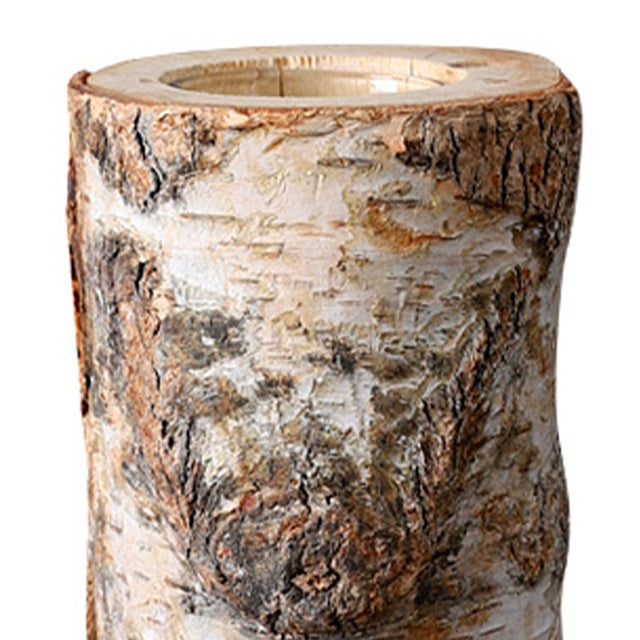 white birch candle holder details