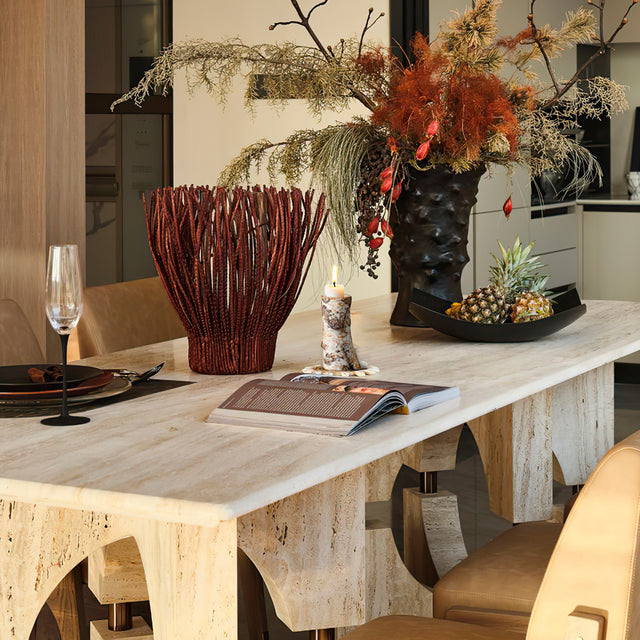 white birch candle holder on the desktop