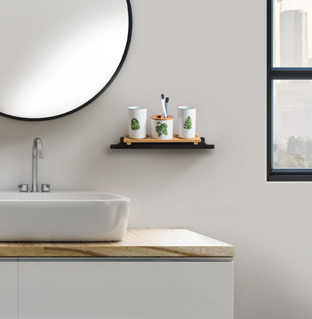 white ceramic bathroom set mounted on the wall